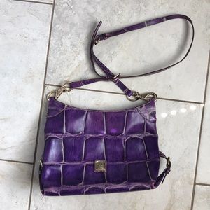 Dooney & Bourke purple crocodile bag